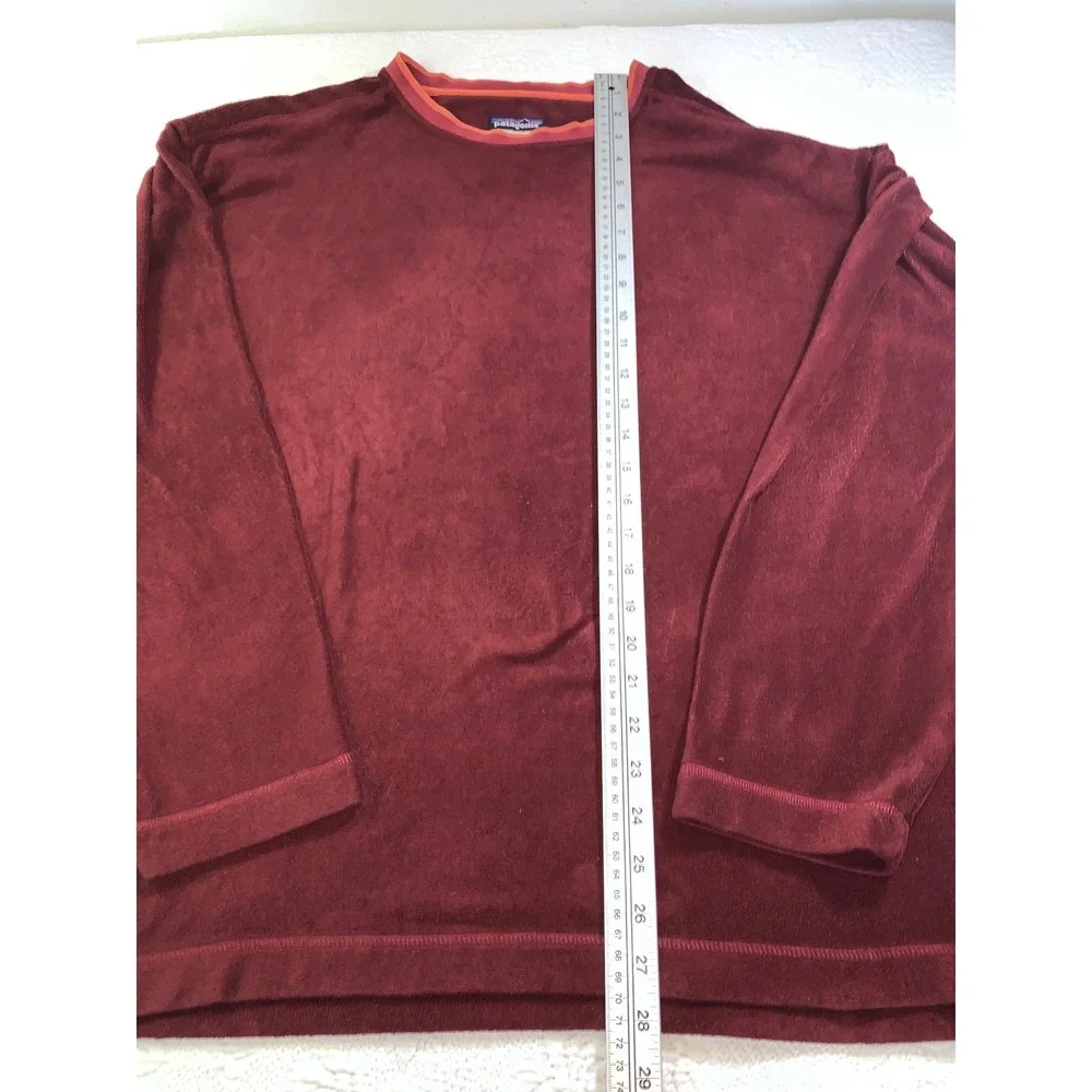 Vintage Patagonia Rhythm Fleece Crewneck Sweatshirt Mens Large Burgundy 20845